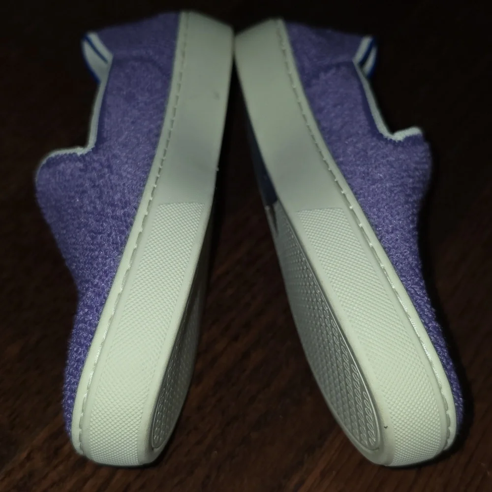Rothys Amethyst Purple Terry Slip On Sneakers Shoes Cute Comfy Womens size 6 - Picture 5 of 13